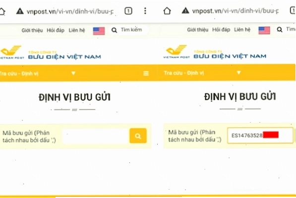 Truy cập website VN Post để tra cứu đơn hàng bưu điện