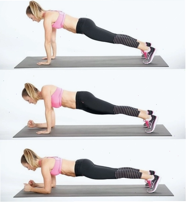 Tư thế Plank lên xuống thử thách sức bền
