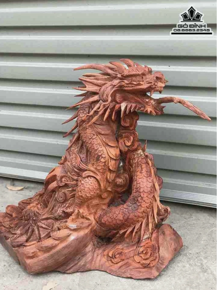 Tượng rồng phong thủy bằng đá tự nhiên tăng cường năng lượng và sự bình an