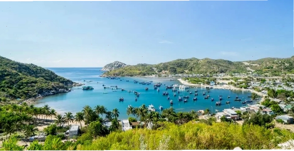 Vẻ đẹp hoang sơ của biển Vĩnh Hy, Ninh Thuận với làn nước trong xanh