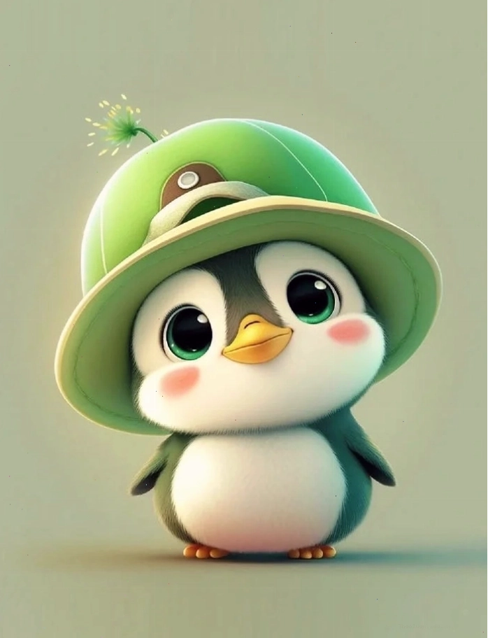 Ảnh động vật chibi chim cánh cụt vùng cực