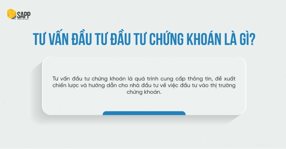 Hoạt động tư vấn đầu tư chứng khoán chuyên nghiệp cho khách hàng cá nhân