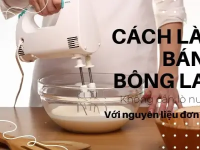 Cách làm bánh bông lan không cần lò nướng với nguyên liệu đơn giản