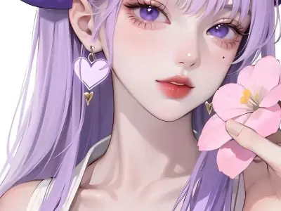 Tải ngay avatar màu tím cute lãng mạn đầy huyền ảo