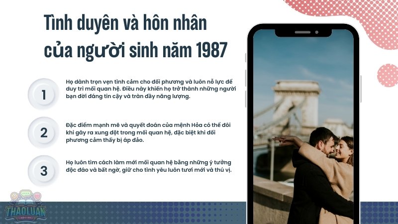 Mối quan hệ và tình duyên của người sinh năm 1987