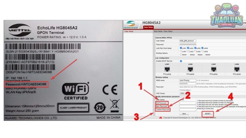 Cách 2: Đổi mật khẩu Wifi Viettel trên máy tính