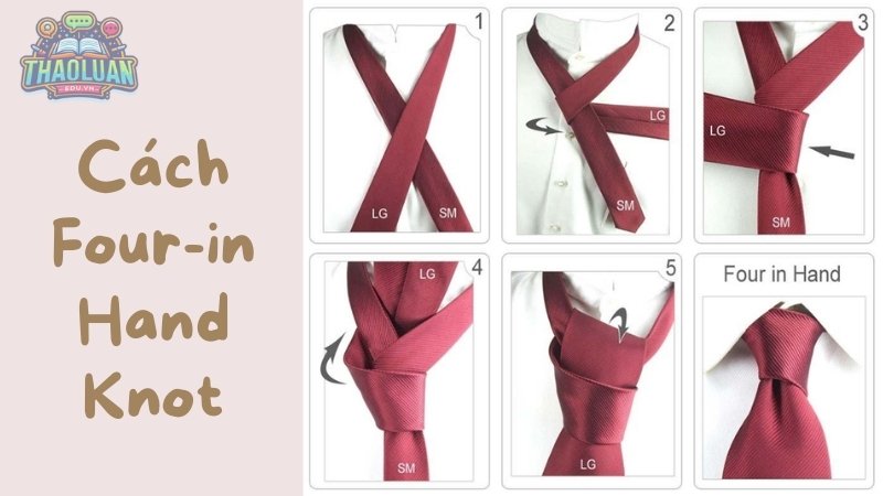 Cách 1: Cách thắt cà vạt kiểu Four-in-Hand Knot