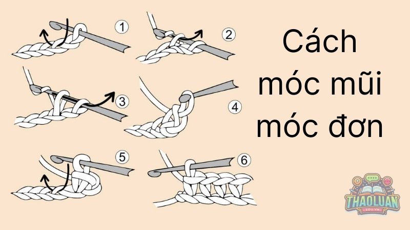 Mũi móc đơn (Single Crochet)