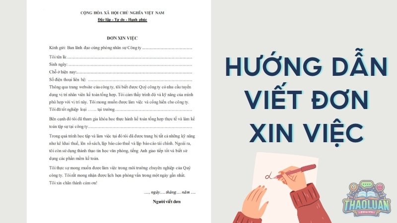 Hướng dẫn viết đơn xin việc 