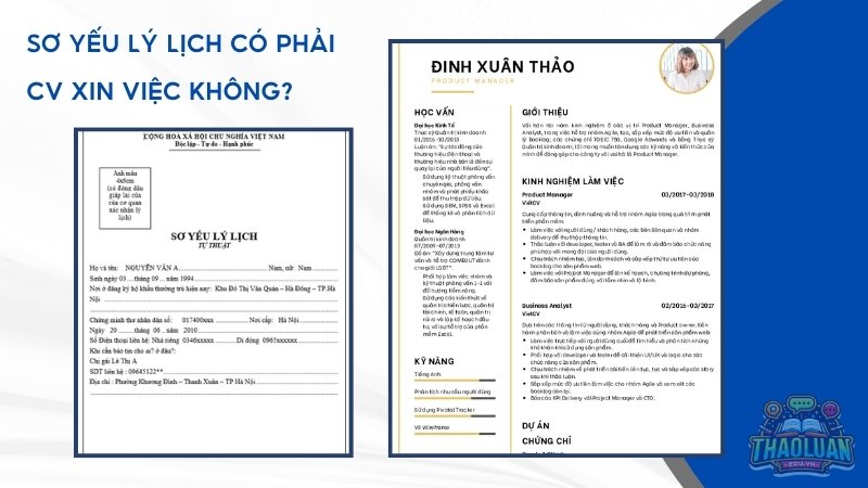 Sơ yếu lý lịch có phải Cv xin việc không? 