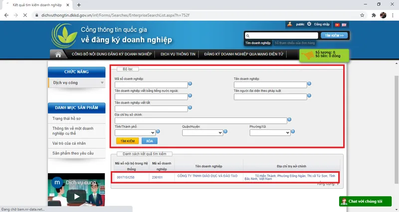 tra cứu doanh nghiệp 2