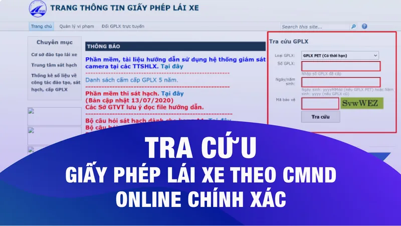 tra cứu giấy phép lái xe 3