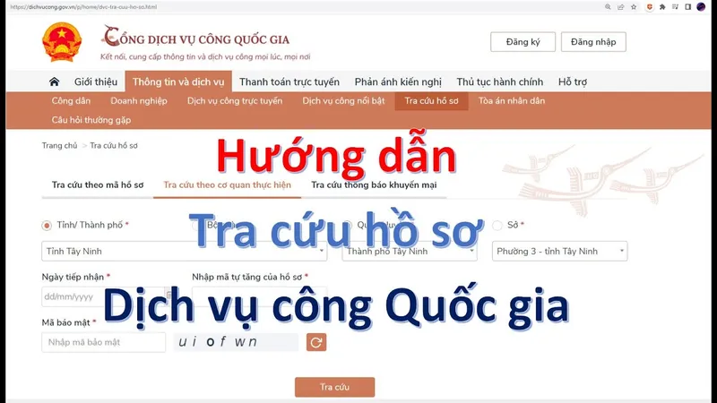 tra cứu hồ sơ dịch vụ công 5