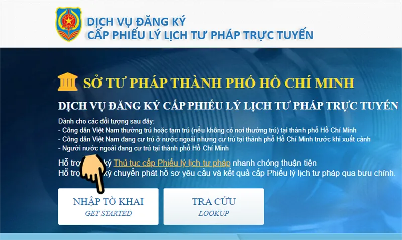 Tra cứu lý lịch tư pháp 1