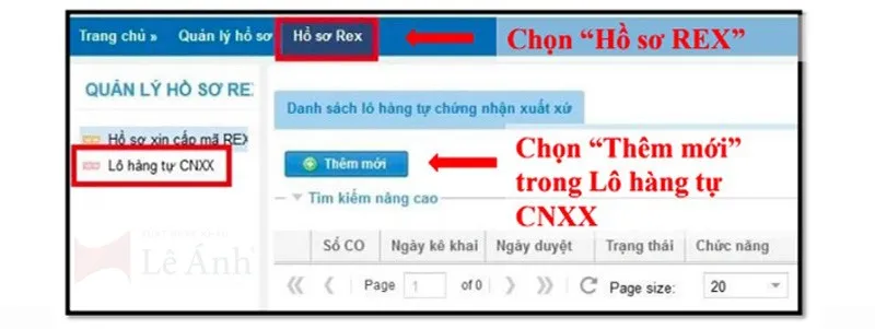 tra cứu mã REX nhập khẩu 4