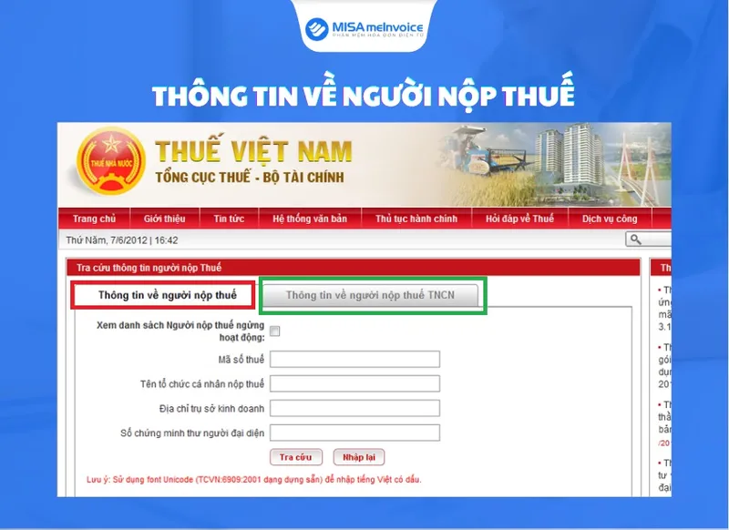 tra cứu người nộp thuế 4