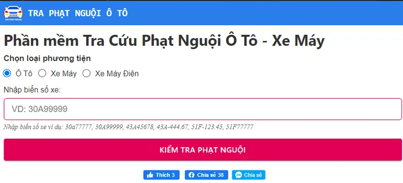 tra cứu phạt nguội 3