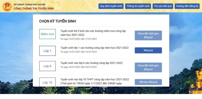 tra cứu tuyển sinh đầu cấp 4