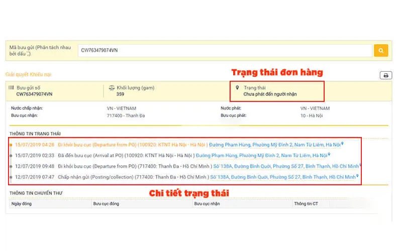 vietnam post tra cứu vận đơn 3