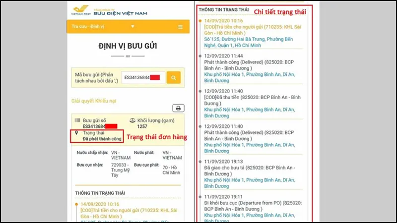 vietnam post tra cứu vận đơn 6